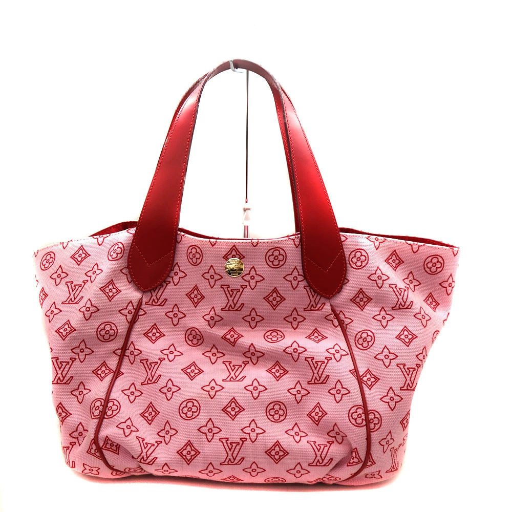 Louis Vuitton Cabay Rose Tote Beach Bag Pink Canvas Panema